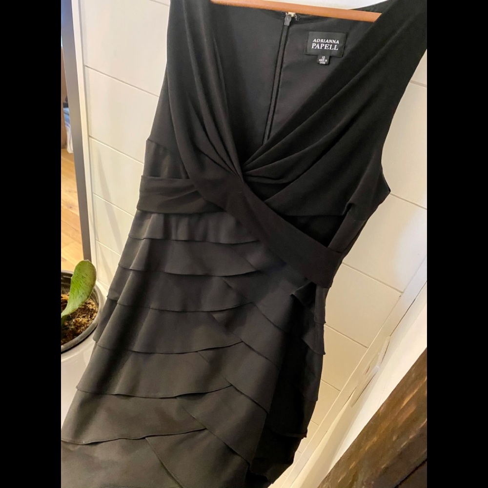 Adrianna Papell black layered dress
